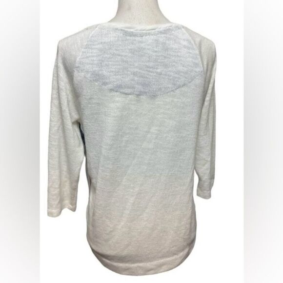 One September Women's Multicolor Pleated Brushstrokes Blouse Medium - Picture 2 of 5